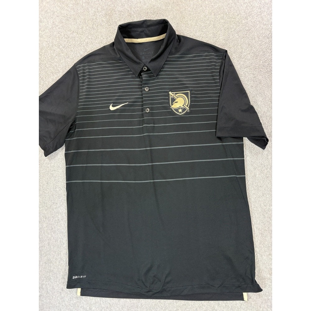 Army Black Knights Nike Stitched Logo Campus Polo Shirt (Men's Large) Black